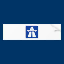 German Autobahn Sign bumper stickers