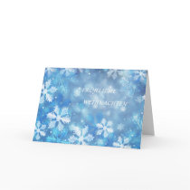 German Christmas card with snowflakes