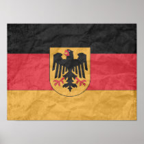 German Coat of Arms Flag Print