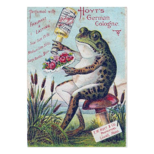 German Cologne Frog Business Card (front side)
