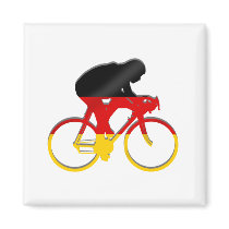 German cycling flag of germany cyclists gear magnets