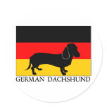 German Dachshund Round Stickers