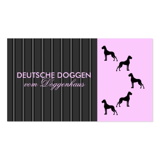 GERMAN DOGGEN visiting cards Business Card Templates (front side)