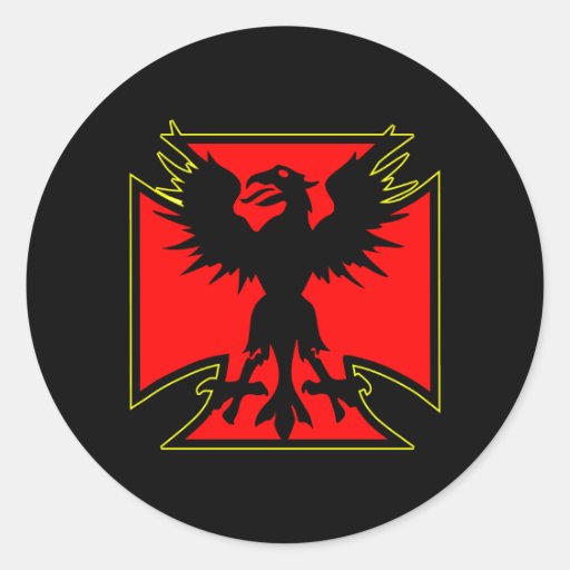 German Eagle Iron Cross Classic Round Sticker Zazzle