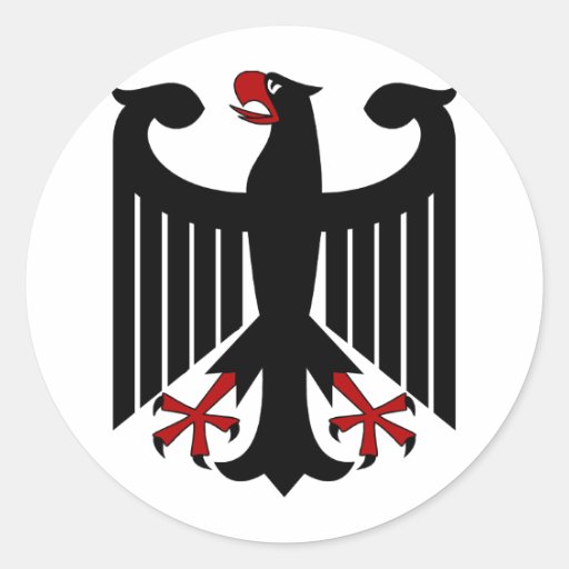 German Eagle Round Sticker Zazzle