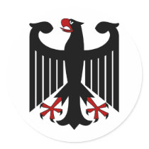 German Eagle Round Sticker