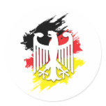 German Eagle Round Stickers