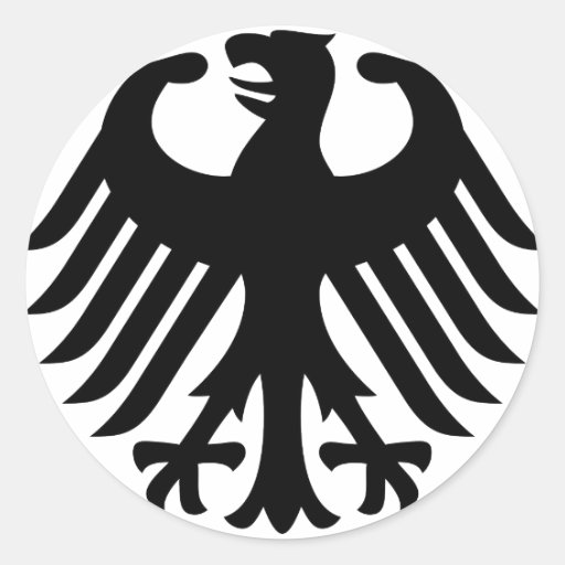 German Eagle Classic Round Sticker Zazzle