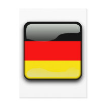 German Flag Button Post Cards