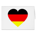 German Flag Heart Greeting Card