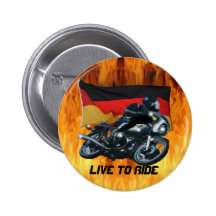 German Flag & Motorbike Rider Pins