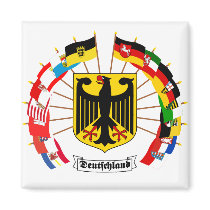 German Flags Pinwheel Fridge Magnet