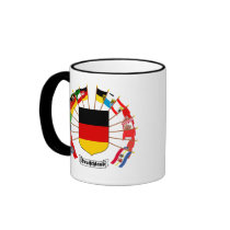 German Flags Pinwheel Coffee Mugs