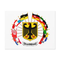 German Flags Pinwheel Postcard