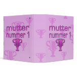 German Gifts for Moms: Mutter Nummer 1 3 Ring Binders