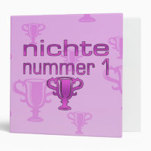 German Gifts for Nieces: Nichte Nummer 1 Vinyl Binders