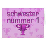 German Gifts for Sisters: Schwester Nummer 1 Cards