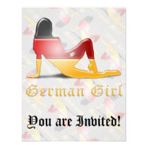 German Girl Flag Custom Invite