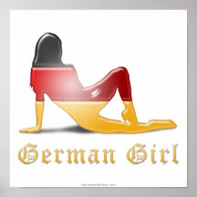 German Girl Flag Print