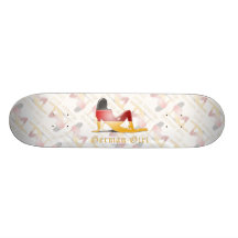 German Girl Flag Skateboard Deck