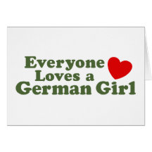 German Girl Greeting Card