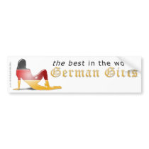 German Girls are Best Flag Bumper Sticker