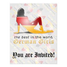German Girls are Best Flag Custom Invites