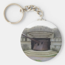 German Gun Position Overlooking Normandy Beach Key Chain
