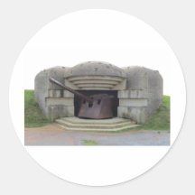 German Gun Position Overlooking Normandy Beach Stickers
