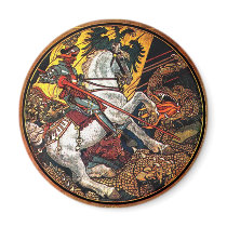 German Knight and Dragon - Magnet