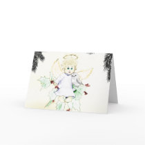 German Little Angel Christmas Card