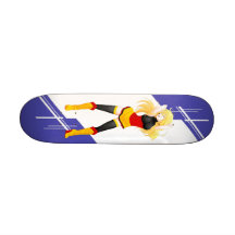 German Manga girl dressed in Flag - Germany Skate Board Decks