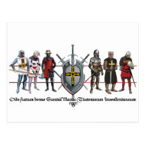 German medal knight postcard