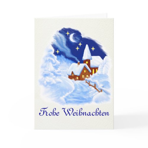 German Merry Christmas Greeting Card card