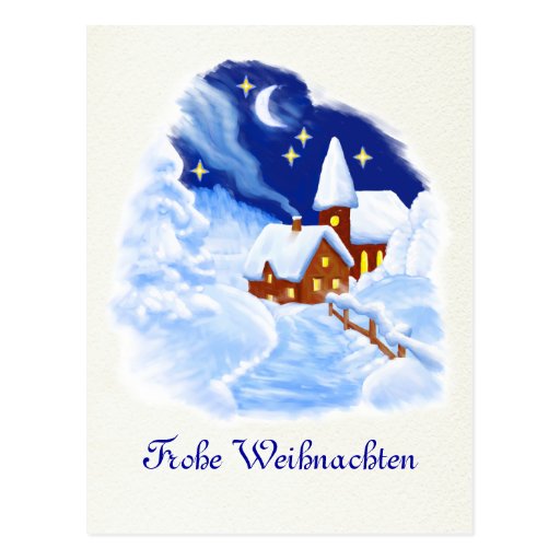 German Merry Christmas Postcard | Zazzle