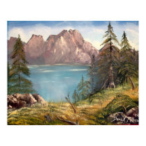 german mountains oil painting poster print