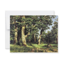 German Oaks Evening By Schischkin Iwan Iwanowitsch Personalized Invitations