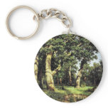 German Oaks Evening By Schischkin Iwan Iwanowitsch keychains