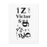German Pangram Illustration Postcard