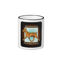 German Pinscher Badge, square Mug