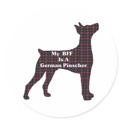 German Pinscher BFF Gifts Round Sticker by DogsByDezign
