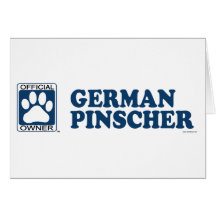 German Pinscher Blue Greeting Cards