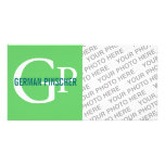 German Pinscher Breed Monogram Customized Photo Card
