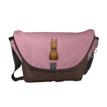 German Pinscher Cartoon Courier Bags