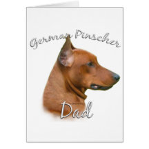 German Pinscher Dad 2 Greeting Card