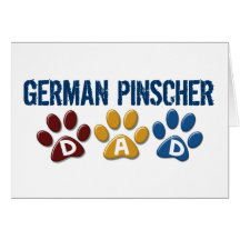 GERMAN PINSCHER Dad Paw Print 1 Card