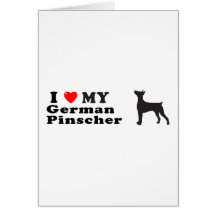 German Pinscher Greeting Cards