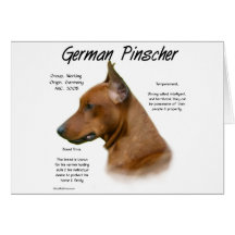 German Pinscher History Design Greeting Card