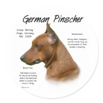 German Pinscher History Design stickers by GreyWolfCreation German Pinscher History Design stickers