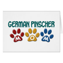 GERMAN PINSCHER Mom Paw Print 1 Greeting Cards